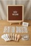 Engagement Promise Decoration Mini Set Coffee Felt Writing Board with Stand and Balloon Chain