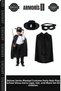 Delux Series Masquerade Role-Playing School Show Zorro Cape Hat and Mask Set Kids Size