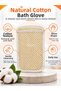 Hanex Natural Cotton Bath Scrub Glove 22 cm – Body Cleansing and Exfoliating Scrub