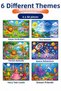 6-Piece 48-Piece Children's Puzzle Set Educational Puzzle Game – Football, Forest, Seasons, Fairy Tale, Sea, and Uza