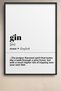 6 Piece Bar Dictionary Cocktail Definitions Framed Chart Set Cocktail Posters Bar Decor Six11 - 7