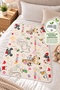 Baby Care Cover, Bottom Opening Pad, Washable 50X70 Quilted Liquid-Proof Cotton Mattress Pad Safari