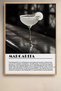 6 Piece Black White Classic Cocktails Framed Art Set Cocktail Posters Bar Decor Six09 - 3