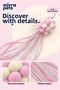 Pompom Cat Toy – Soft Play Ball with Ribbons - 2