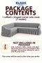 Bürümcük Fabric 7-Seater L Corner Sofa Cover with Skirt - 6