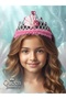 Tepeli Princess Shiny Sea Shell Star and Heart Rhinestone Tulle Crown Birthday Party Crown Fuchsia Pink