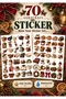 70 Pieces Christmas Sticker Set – Rustic Kitchen Themed Planner, Notebook, and Gift Wrapping Decoration Labels Ybs0007