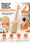Hanex Cotton Handle Back Scrub, Long Handle Bath Shower Scrub, Back and Body Cleansing Exfoliating Scrub