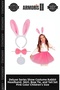 Delux Series Show Outfit Rabbit Crown Skirt Bow Tie and Tail Costume Set Pink Color Kids Size