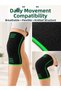 Black Green Knitted Knee Brace Flexible and Breathable Sports Knee Support