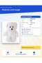 Puffy Casual Bear 45 cm White 1216B - 3