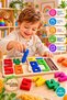 Montessori Colorful Wooden Number Blocks - 4