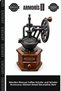 Wooden Design Manual Coffee Grinder and Grinder Presentation Accessory Kitchen Detail Decorative Object