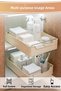 2-Piece Self-Taping Sliding Rail Multi-Purpose In-Cabinet Organizer Bathroom Kitchen Organizer 26X34 cm - 2