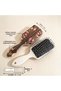 2-Piece Leopard and Rose Leopard Pattern Hair Comb Set Anti-Frizz Hair Detangling Brush 21.7 cm - 2
