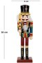 Christmas Ornament Lead Soldier Nutcracker with Sword Claret-Red-Blue 30 Cm. - 5