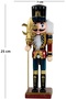 Christmas Ornament Lead Soldier Nutcracker with Spear Claret-Red-Blue 25 Cm. - 5