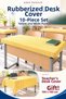 Yellow and White 10-Piece Elastic Tablecloth, 100X140 cm Teacher Tablecloth Gift