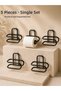 No-Drill Mounted Toilet Paper Holder Black Metal Adhesive Bathroom Paper Holder Set of 5 -
