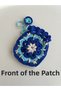Handmade Knitted Daisy Flower Motif Drawstring Mini Pouch and Jewelry Pouch - 3