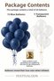Set of 20 Navy Blue Transparent Balloons with Gold Confetti for Birthday, Engagement, Promise Party Decoration and Organization - 3