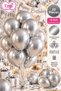 Set of 20 Metallic Shiny Silver Balloons 12 Inch Birthday Balloon Party Supplies Birthday Ornament Party Concept Celebration Ornaments
