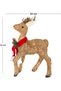 Christmas Ornament Natural Straw Covered Deer Brown 38X56 Cm. - 5