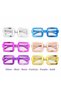 Delux Series Night Accessory Souvenir Square Shaped Party Glasses 12 Pieces – 6 Colors (Without Glass) - 3