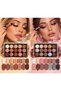 15 Color Eyeshadow Palette – Matte, Shimmer, and Glitter Shadows – 01 Nude Gold / 02 Rose Brown - 2