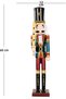 Christmas Ornament Lead Soldier Nutcracker with Sword Claret-Red-Blue 60 Cm. - 5