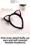 # Catearcrown Cute Fluffy Cat Ear Crown Black Pink Soft Flexible Costume Party Accessory Cospla - 3