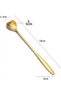 4Pcs Heart-Shaped Long Coffee Spoons,Stainless Steel Latte Macchiato Spoon,Tableware for Coffee,Tea,Dessert,Milkshake,Hot & Cold Drinks,Gold - 2