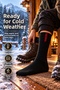Women's and Men's Winter Thermal Towel Socks Set of 3 (Black) - 8