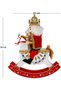 Christmas Ornament Lead Soldier Rocking Horse Red-White 30 Cm. - 6