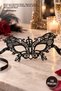 10 Pieces Black Lace Venetian Mask – Women's Party Prom Mask, Venetian Cut Lace Design, Black, Model 2, Masquerade Mask