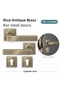 Riva Antique Yellow Square Rosette Yale Steel Exterior Door Handle, 1 Set (2 Handles) - 2