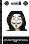 Delux Series Game Accessory Black Color Fake Short Hair and V for Vendetta Mask Anonymous Mask