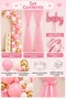 Baby Girl Hospital Room Door Decoration Set Pink 50 Balloons Welcome Baby Door Tulle Baby Shower Decoration - 2