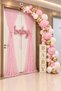 Baby Girl Hospital Room Door Decoration Set Pink 50 Balloons Welcome Baby Door Tulle Baby Shower Decoration