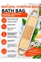 Hanex Natural Pumpkin Fiber Back Scrubber – Long Double-Handled Bath Shower Scrubber – Exfoliating Body Cleansing Loofah