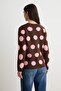 Brown Soft Textured Polka Dot Knitwear Sweater Twoaw27Kz00267 - 4