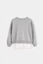 Gray Girls' Lace Detailed Knitted Sweatshirt Tkdaw27Sw00118 - 8