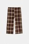 Brown Girl Child Plaid Patterned Knitted Trousers Tkdaw27Pl00010 - 4