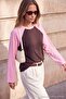 Pembe Premium İnterlok Reglan Kol Oversize Kalıp Beyzbol Uzun Kollu Örme T-Shirt TWOAW27TS00001 - 2