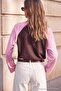 Pembe Premium İnterlok Reglan Kol Oversize Kalıp Beyzbol Uzun Kollu Örme T-Shirt TWOAW27TS00001 - 6