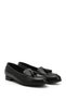 Women's Black Tasseled Genuine Leather Ballerinas - 4