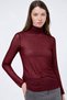 High Collar Long Sleeve Sheer Bluz - 2