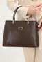 Coffee - Coffee Plain Women's Handbag Sp924 - 2