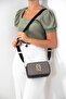 Platinum - Women's Crossbody Bag with Black Logo Sp1078