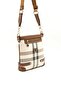 Cream - Tan Plaid Women's Crossbody Bag Sp1120 - 2